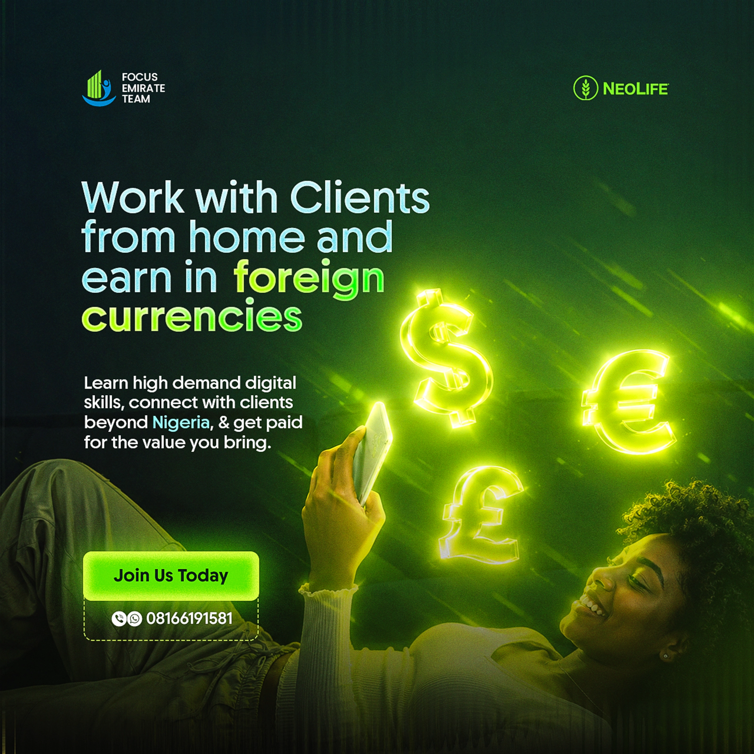 A social media campaign design created for a network marketing and freelancing brand